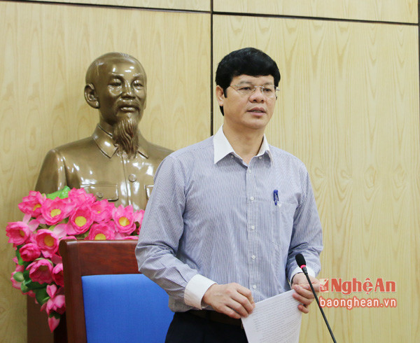 Đồng chí Lê Xuân Đại, Phó Chủ tịch Thường trực UBND tỉnh phát biểu kết luận tại cuộc họp.