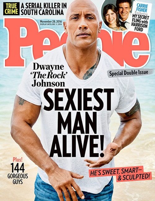  Dwayne “The Rock” Johnson trên bìa tạp chí People số mới nhất - Ảnh: Chụp màn hình People