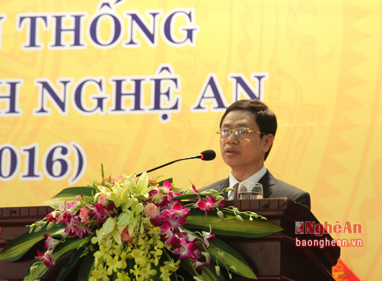 Đồng chí Nguyễn Xuân Sơn- Phó Bí thư Thường trực, Chủ tịch HĐND tỉnh phát biểu chỉ đạo tại buổi lễ.