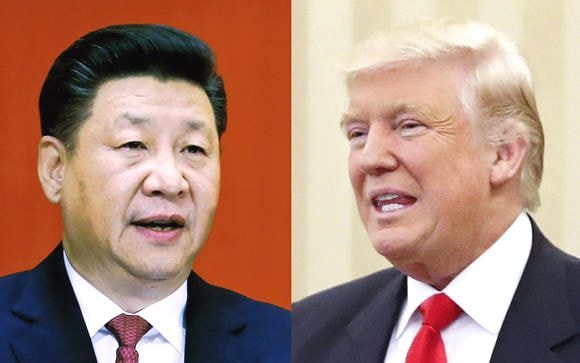 Chủ tịch Trung Quốc Tập Cận Bình (trái) và Tổng thống đắc cử Mỹ Donald Trump. Ảnh: Reuters