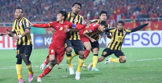 Lê Công Vinh (9) và các đồng đội đang khát khao đòi lại món nợ thua 4-5 sau 2 lượt trận cách đây 2 năm, tại AF Cup 2014.