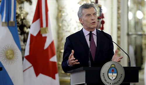 Tổng thống Argentina Mauricio Macri. Ảnh: AP