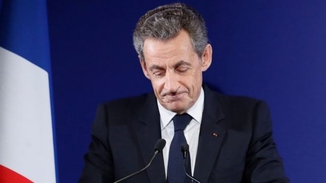 Cựu Tổng thống Nicolas Sarkozy thất bại trong cuộc bầu cử sơ bộ và tuyên bố từ bỏ chính trị. Ảnh AFP