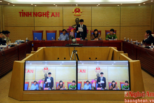 Điểm cầu tỉnh Nghệ An tham luận về những kết quả và các đề xuất trong đề án 258.