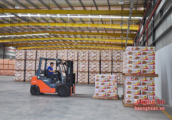 Nhiều doanh nghiệp đẩy nhanh tiến độ xây dựng, đi vào hoạt động hiệu quả. Trong ảnh: sản xuất tại nhà máy chế biến cá hộp - Công ty Royal Food