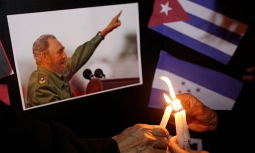 Citizens will have two days to pay homage to Castro in Havana, before his ashes are interred in Santiago de Cuba. Photograph: Jorge Cabrera/Reuters