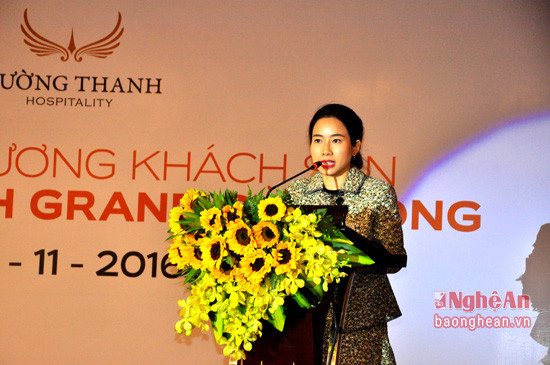 Bà Lê Thị Hoàng Yến - Tổng giám đốc Tập đoàn khách sạn Mường Thanh khai  mạc