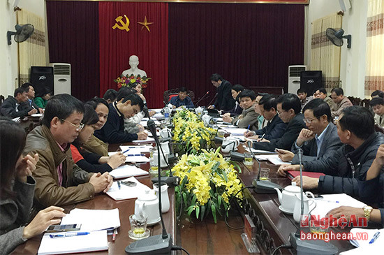 Cuộc họp tháo gỡ khó khăn công tác GPMB dự án phát triển đô thị Vinh.