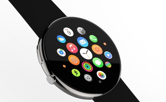 Hình mô phỏng Apple Watch mặt tròn. Ảnh: Apple Insider