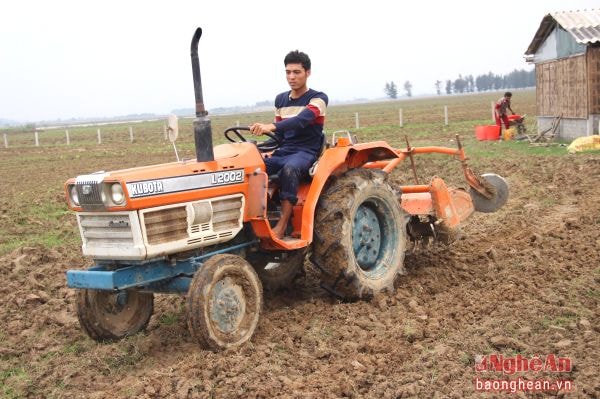 Phạm Danh Quý, Chi đoàn xóm 3, xã Hưng Nhân (Hưng Nguyên) sắm máy cày từ nguồn vốn vay ủy thác của tổ chức Đoàn.