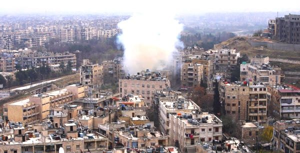 Hình ảnh ghi lại khu vực phía Đông thành phố Aleppo hôm 6/12.Ảnh: Getty.