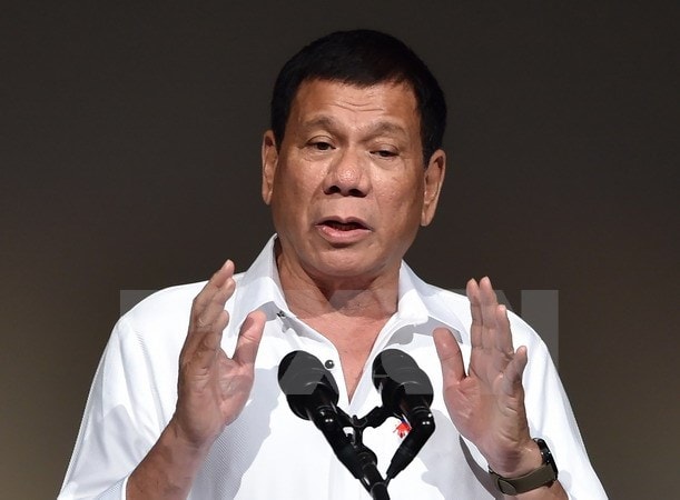 Tổng thống Philippines Rodrigo Duterte. (Nguồn: AFP/TTXVN)