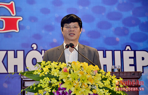Phó Chủ tịch Thường trực UBND tỉnh Lê Xuân Đại bày tỏ sự tin tưởng vào thanh niên tỉnh nhà trong quá trình khởi nghiệp.