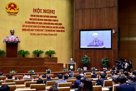 Hội nghị cán bộ toàn quốc phổ biến, quán triệt Nghị quyết Trung ương 4 (khóa XII) khai mạc sáng 9/12.