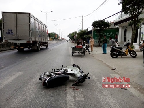 Hiện trường vụ tai nạn. 