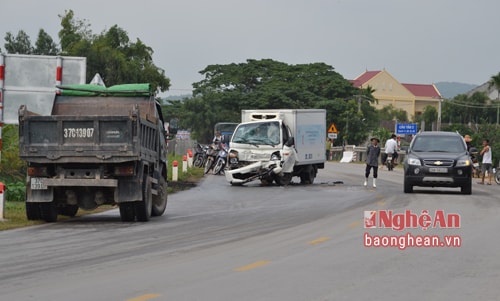 Hiện trường vụ tai nạn. 