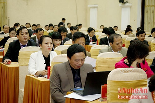 Các đại biểu HĐND tỉnh dự kì họp thứ 3, HĐND tỉnh khóa XVII.