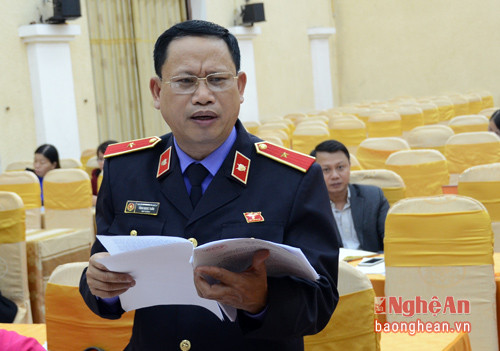 Đại biểu Tăng NGọc Tuấn nêu rõ: Nghệ An đang có số vụ trọng án đứng thứ 5 toàn quốc.