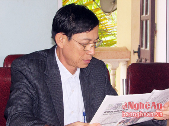 Ông Lê Mạnh Giám- Bí thư đảng ủy, Chủ tịch HĐND xã Tăng Thành.