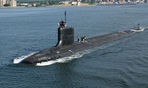 Tàu ngầm lớp Virginia USS Illinois trong một cuộc thử nghiệm. Ảnh: Popular Mechanics