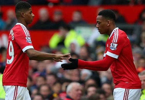 Bộ đôi Martial – Rashford không còn là chính mình ở mùa giải này.  Ảnh: Internet.