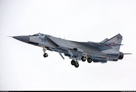 Tiêm kích đánh chặn MiG-31BM của Không quân Nga. Ảnh: Russianplanes