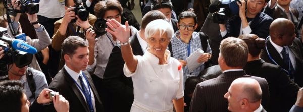 Lagarde luôn được chào đón ở những hội nghị tài chính quan trọng.Ảnh Reuters