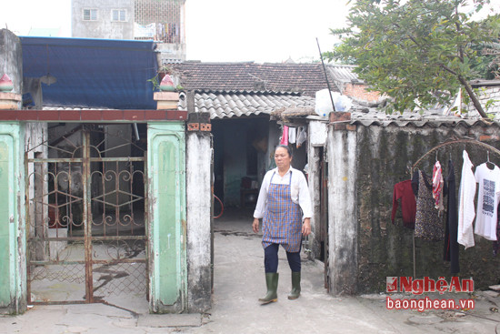 Căn nhà của một hộ dân ở khu tập thể cũ khối 12, phường Hồng Sơn.