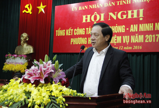 Đồng chí Lê Minh Thông phát biểu kết luận hội nghị.