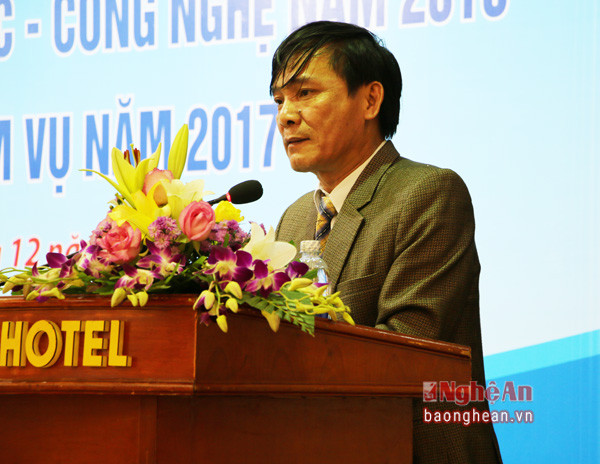 Đồng chí Trần Quốc Thành, Giám đốc Sở Khoa học & Công nghệ triển khai nhiệm vụ năm 2017.