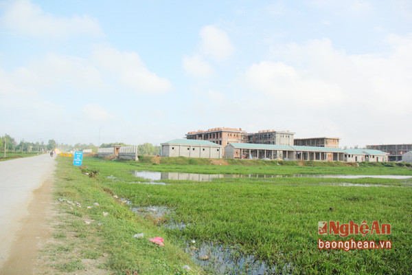 Đất của 8 hộ dân xã Nghi Khánh đã được san lấp để làm doanh trại