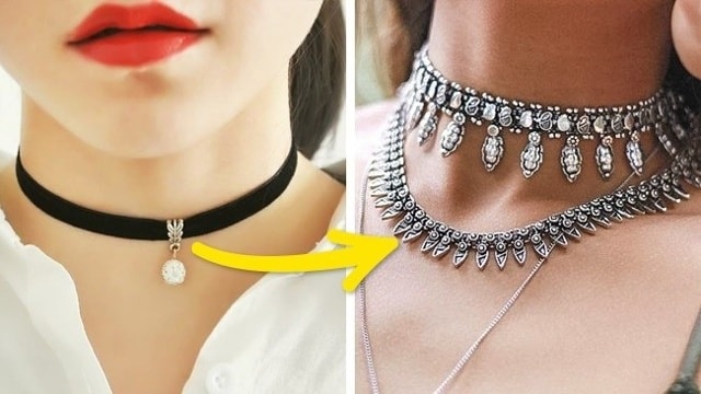 Vòng cổ choker bị thay thế bằng dây chuyền kim loại: Xu hướng vòng choker là trào lưu từ mùa trước vẫn chưa có dấu hiệu hạ nhiệt. Năm nay là thời gian để nói lời tạm biệt với choker và thay thế bằng dây chuyền kim loại. Tinh tế, có tính ứng dụng cao và phù hợp với nhiều loại trang phục là ưu điểm của kiểu vòng cổ này.  