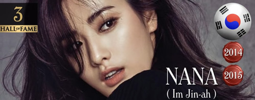 Người đẹp xứ Hàn Nana được bình chọn có gương mặt đẹp nhất thế giới trong 2 năm liền 2014 - 2015, năm nay tụt xuống vị trí thứ 3.