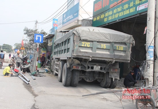 Hiện trường của vụ tai nạn.