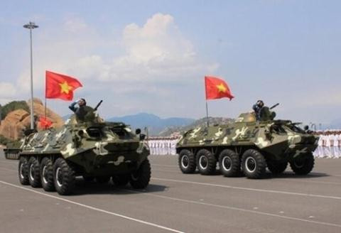 Xe thiết giáp BTR-60PB trong Hải quân đánh bộ Việt Nam.