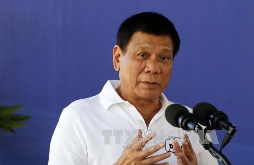 Tổng thống Philippines Rodrigo Duterte tại một sự kiện ở Palayan, tỉnh Nueva Ecija. Ảnh: EPA/TTXVN