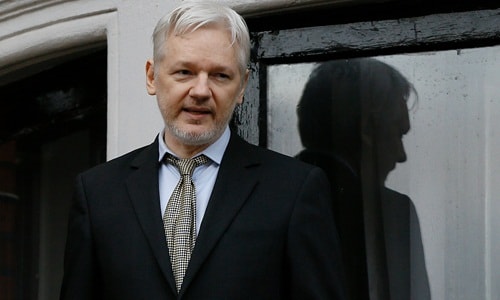 Julian Assange, người sáng lập WikiLeaks. Ảnh: AP