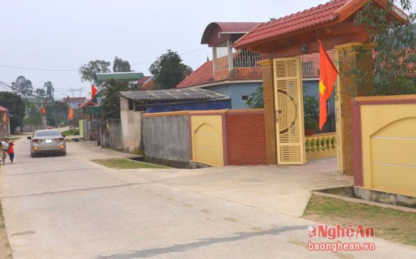 Một con đường bê tông mới ở xã Nam Lộc (Nam Đàn). Ảnh TL