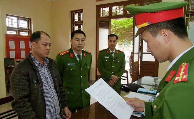 Đối tượng Phạm Văn Cao tại cơ quan điều tra.