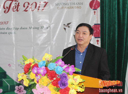 Ông Nguyễn Đức Hiển - Tổng Giám đốc Khách sạn Mường Thanh Sông Lam gửi lời chúc Tết đến các hộ nghèo, mong muốn các gia đình đón Tết đầm ấm, vui vẻ.