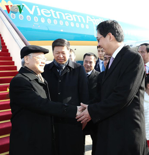 Chuyến thăm chính thức Trung Quốc lần này của Tổng Bí thư Nguyễn Phú Trọng diễn ra vào thời điểm trước thềm kỷ niệm 67 năm Ngày thiết lập quan hệ ngoại giao và Tết cổ truyền của hai nước