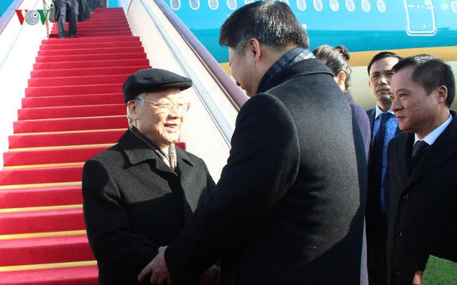 Đây là chuyến thăm Trung Quốc đầu tiên của Tổng Bí thư Nguyễn Phú Trọng sau Đại hội XII của Đảng ta