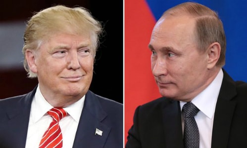 Tổng thống đắc cử Mỹ DonaldTrump và Tổng thống Nga Vladimir Putin. Ảnh: AP