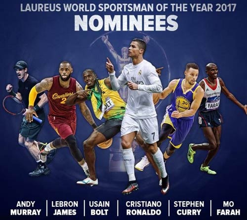 Ronaldo đang đứng trước cơ hội lớn trở thành nam VĐV xuất sắc nhất năm 2017