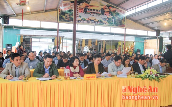 Các đại biểu về tham dự hội nghị tổng kết. Ảnh: Thành Cường 