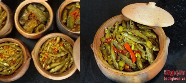Cá còm kho niêu - món ăn đặc trưng hương vị của dân bản miền núi Kỳ Sơn.