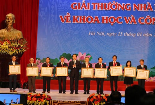 9 công trình được trao giải thưởng Hồ Chí Minh.