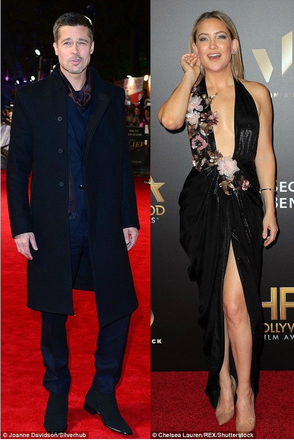 Brad Pitt và Kate Hudson thực sự hẹn hò: Ảnh: DM.