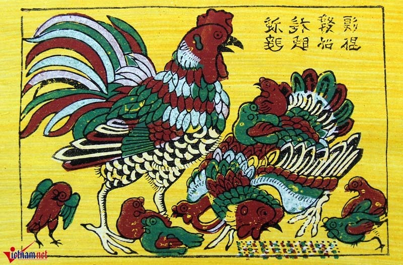 Giải mã cực thú vị 6 loại gà trong tranh Đông Hồ