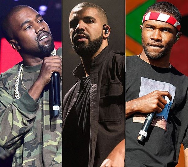 Kayne West, Drake và Frank Ocean cũng được cho là sẽ vắng mặt ở lễ trao giải vì những lý do khác nhau. Ảnh: Getty.